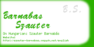 barnabas szauter business card